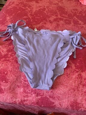 aerie Lilac Scalloped Cheeky Bikini Bottoms